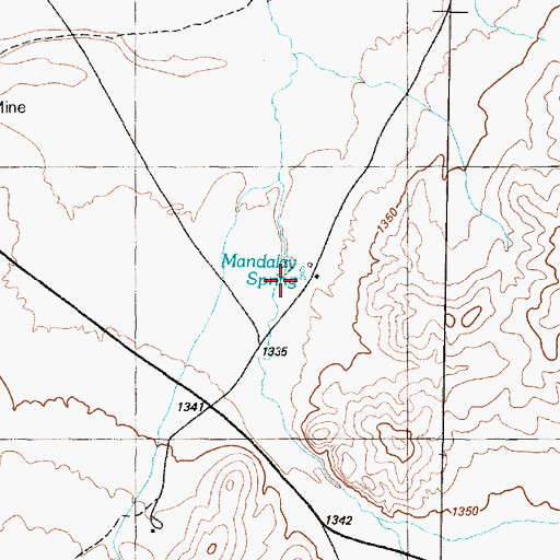 Topographic Map of Mandalay Spring, NV