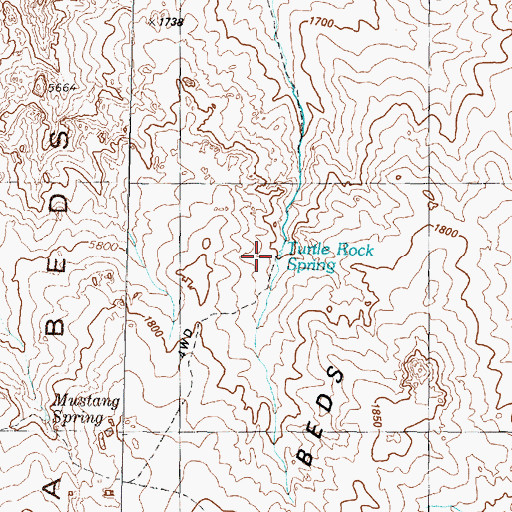 Topographic Map of Turtle Rock Spring, NV