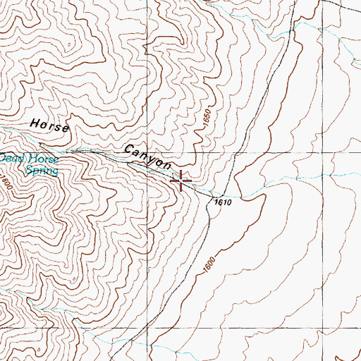 Topographic Map of Dead Horse Canyon, NV