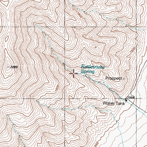 Topographic Map of Rattlesnake Spring, NV