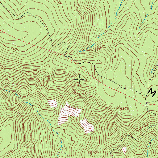 Topographic Map of Natanes Mountains, AZ
