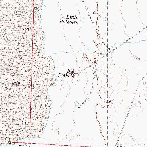 Topographic Map of Big Pothole, NV