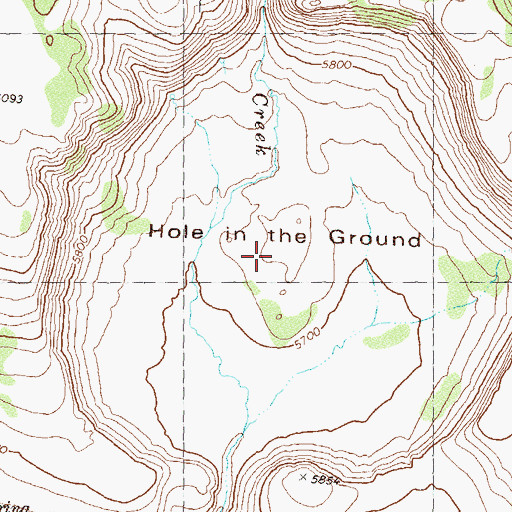 Topographic Map of Hole in the Ground, NV