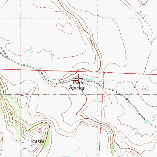 Topographic Map of Piute Spring, NV