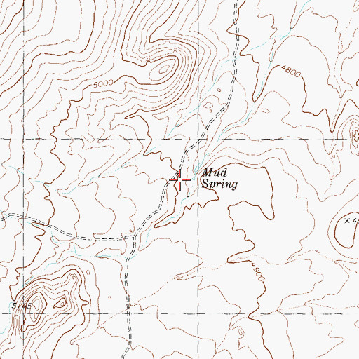 Topographic Map of Mud Spring, NV