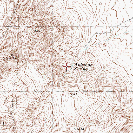 Topographic Map of Antelope Spring, NV