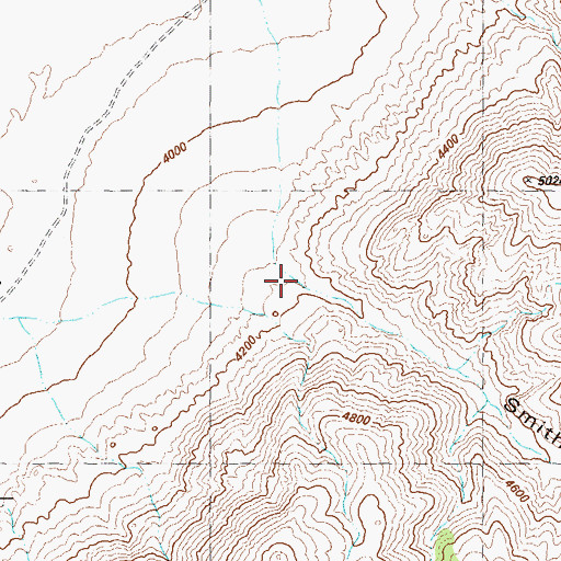 Topographic Map of Smith Canyon, NV