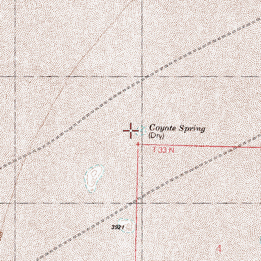 Topographic Map of Coyote Spring, NV
