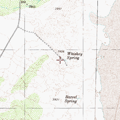 Topographic Map of Whiskey Spring, NV