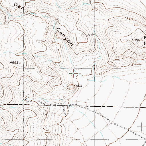 Topographic Map of Mormon Dan Canyon, NV