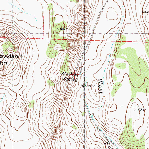 Topographic Map of Sidehill Spring, NV