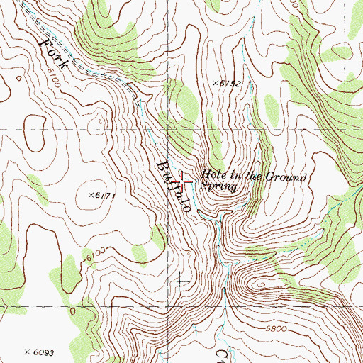 Topographic Map of Hole in the Ground Spring, NV