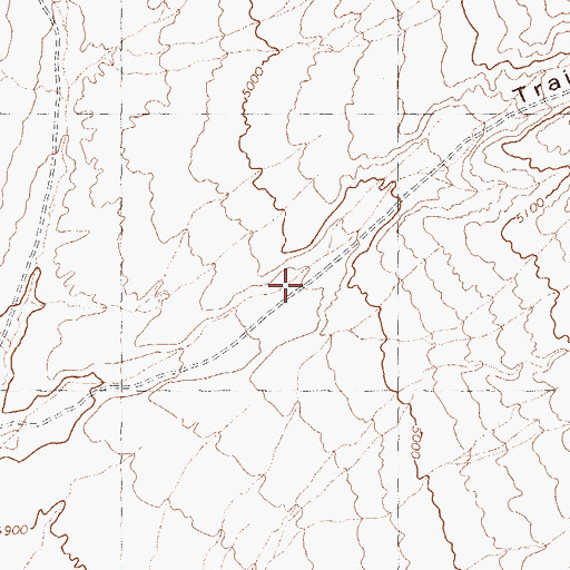Topographic Map of Trail Canyon, NV