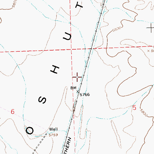 Topographic Map of Gravel Pit Spur (historical), NV