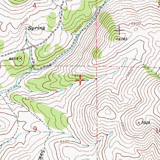 Topographic Map of Trough Canyon Spring, NV