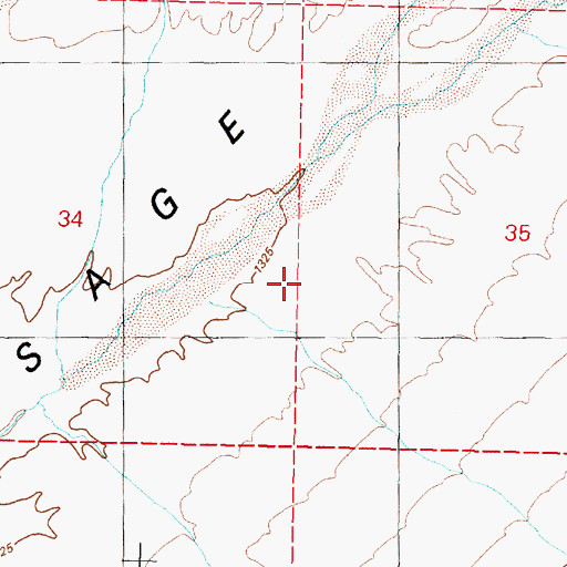 Topographic Map of Sage Valley, NV