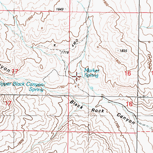 Topographic Map of Marker Spring, NV