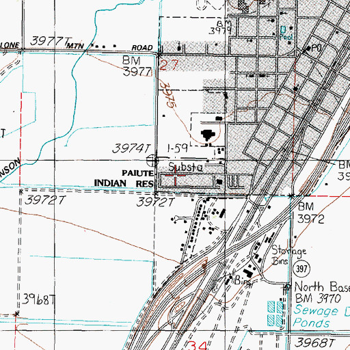 Topographic Map of Lovelock Indian Colony, NV