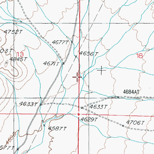 Topographic Map of Willow Creek, NV
