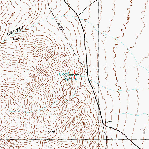 Topographic Map of Lookout Spring, NV