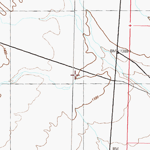 Topographic Map of Little Meadow Creek, NV