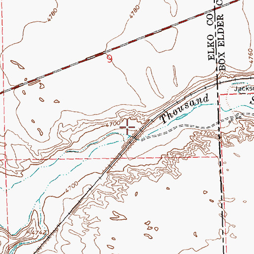Topographic Map of Grouse (historical), NV
