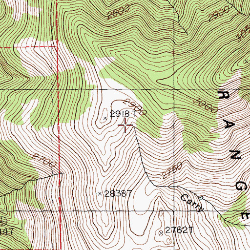 Topographic Map of Paris Spring Number Five, NV