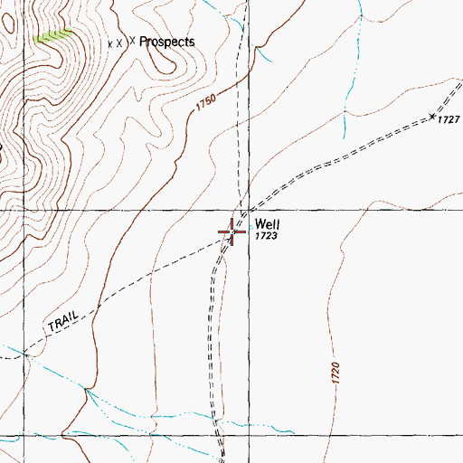 Topographic Map of Spruce Well, NV