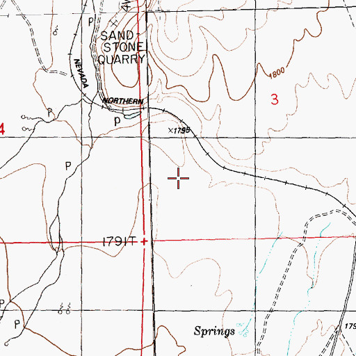 Topographic Map of Phalen Ranch, NV