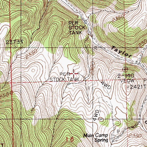 Topographic Map of Gooseberry Spring, NV