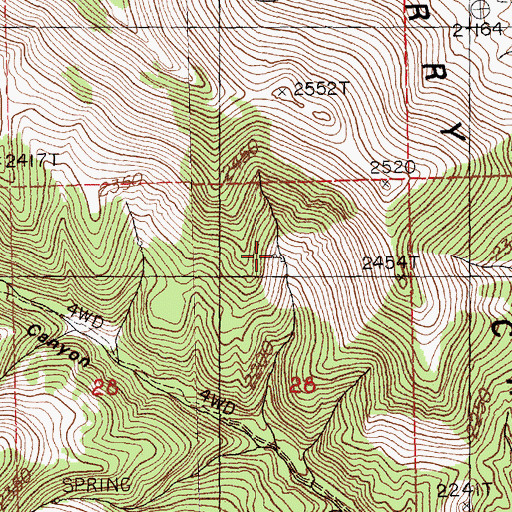 Topographic Map of Pipe Spring, NV