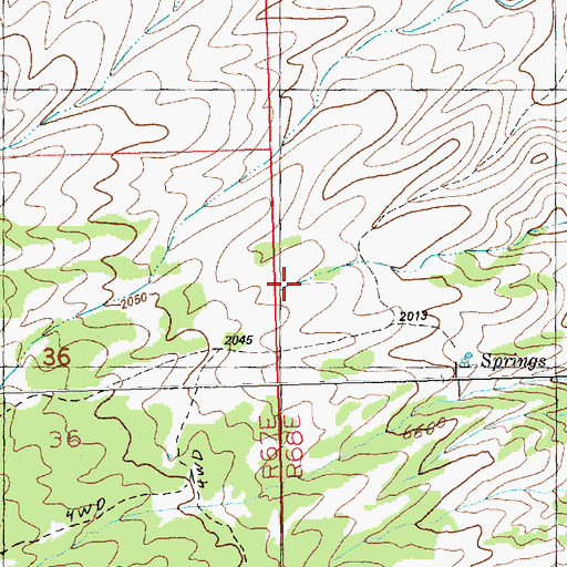 Topographic Map of Evan Spring, NV