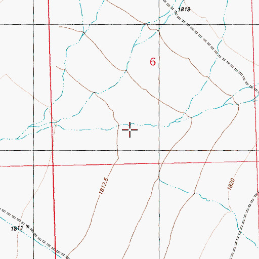 Topographic Map of Waterspout Wash, NV