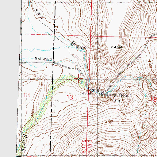 Topographic Map of South Fork Rush Creek, NV