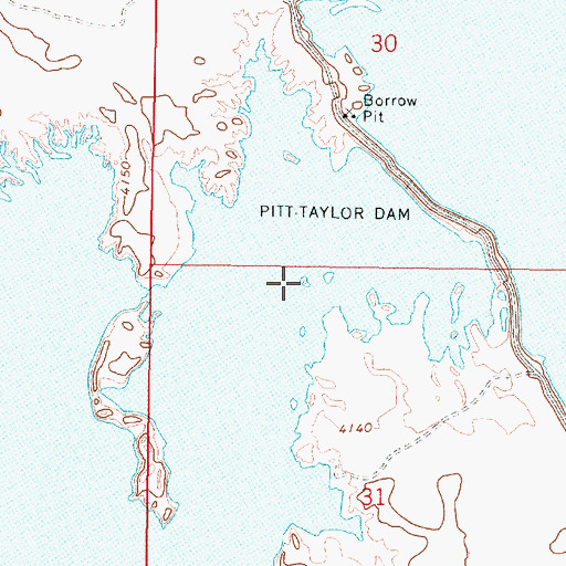 Topographic Map of Rye Patch State Recreation Area, NV