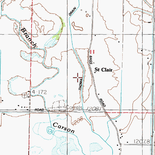 Topographic Map of Thoma Drain, NV