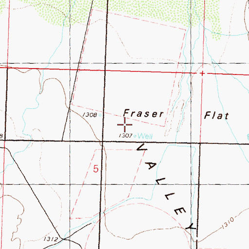 Topographic Map of Fraser Flat, NV
