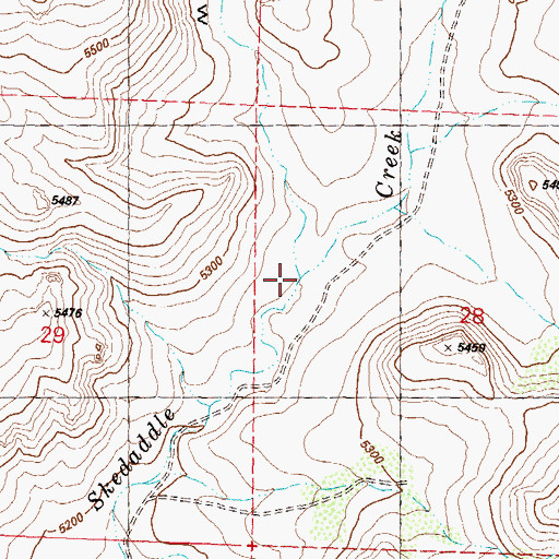 Topographic Map of Sheep Camp Draw, NV