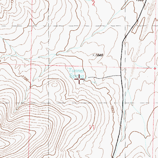Topographic Map of Tunnel Spring, NV
