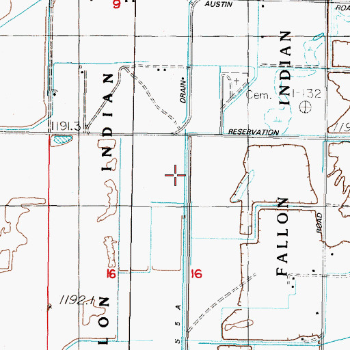 Topographic Map of S 5 A Drain, NV
