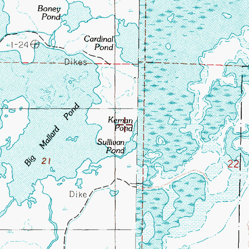 Topographic Map of Kerman Pond, NV