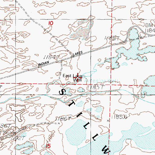 Topographic Map of East Lake Well, NV