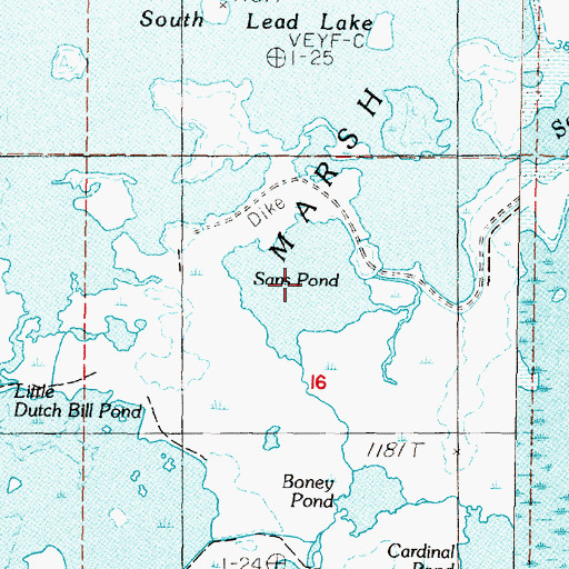 Topographic Map of Sans Pond, NV