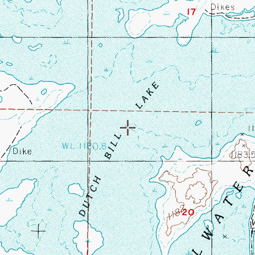 Topographic Map of Little Dutch Bill Pond, NV
