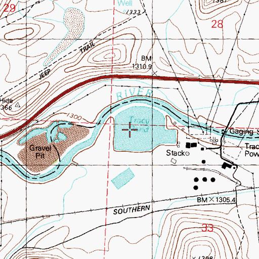 Topographic Map of Tracy Pond, NV