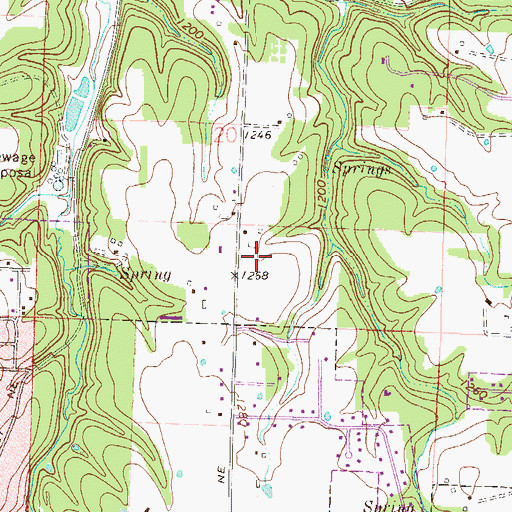 Topographic Map of KJEM-AM (Bentonville-Bella Vista), AR
