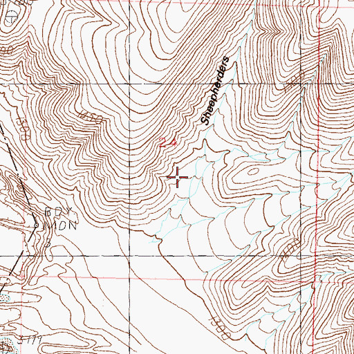 Topographic Map of Sheepherders Canyon, NV