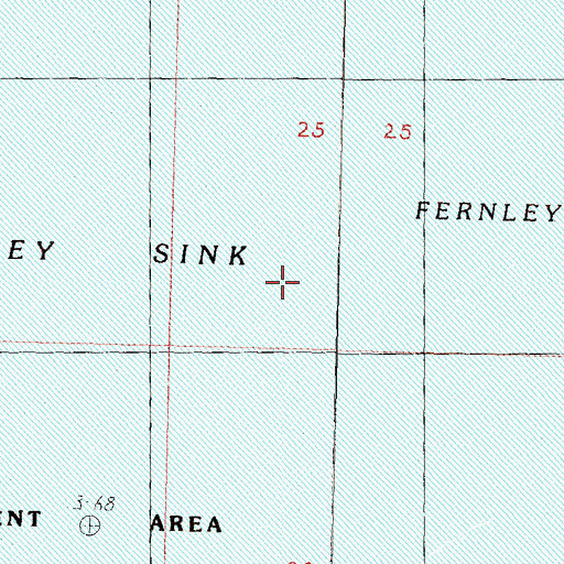 Topographic Map of Fernley Sink, NV