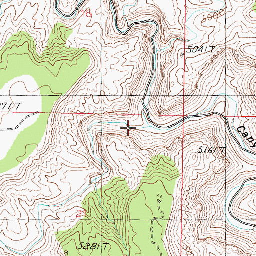 Topographic Map of Nates Canyon, AZ