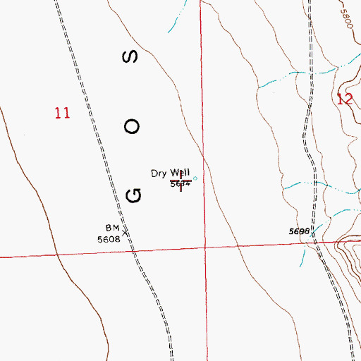 Topographic Map of Acorda Well, NV